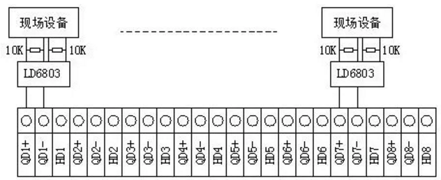 利達LD9203EN聯(lián)動控制盤二線制接線