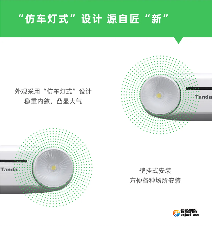 泰和安新款“仿車燈式”消防應(yīng)急照明燈具仿車燈外觀設(shè)計(jì)
