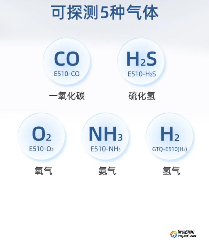 賦安工業(yè)及商業(yè)用途點(diǎn)型可燃?xì)怏w探測(cè)器探測(cè)氣體種類