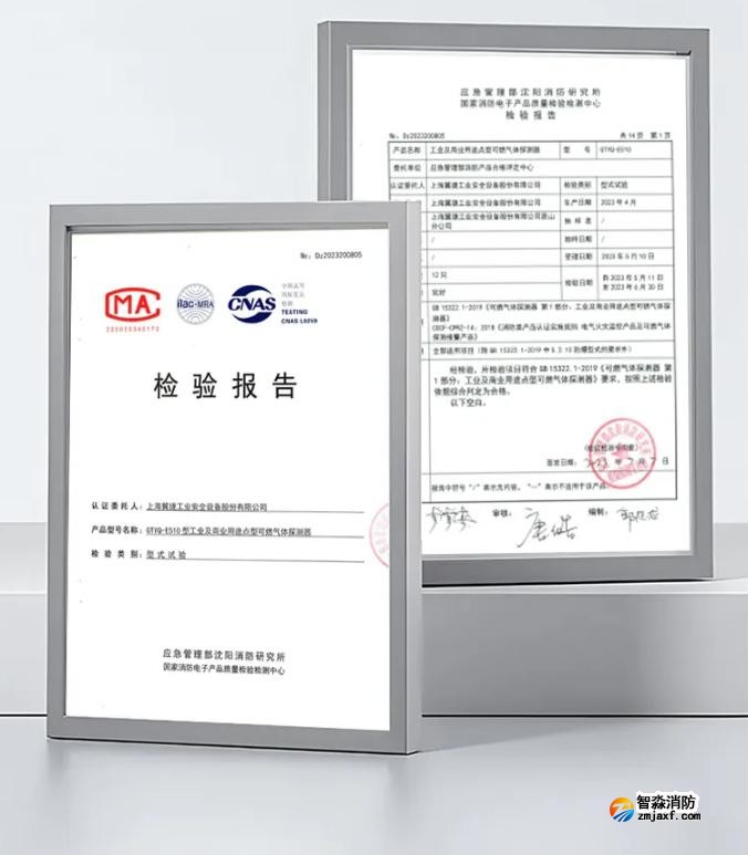 賦安工業(yè)及商業(yè)用途點(diǎn)型可燃?xì)怏w探測(cè)器檢驗(yàn)報(bào)告